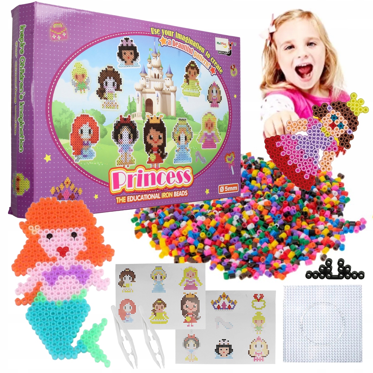 DUŻY ZESTAW KORALIKÓW DO PRASOWANIA KORALIKI SZABLONY 3000el. NA PREZENT Kod producenta Z802