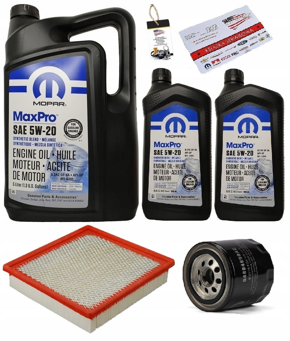 MOPAR 5W20 + FILTRY DODGE DURANGO 4,7 2009R