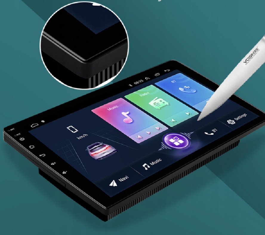 Radio Samochodowe 1DIN 9"Android 2/32GB Bluetooth USB CarPlay AndroidAuto Złącza RCA Pre-out (przedwzmacniacz) RCA Sub-out (subwoofer) USB