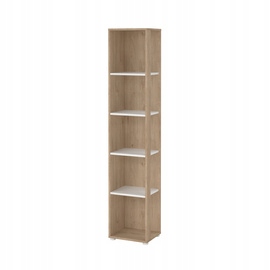Regał biurowy narożny jackson hickory biały mat 41 x 34 x 205 cm Sign