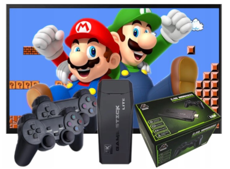 Konsola Retro Gra Telewizyjna Hdmi 20000 Gier 2 Pady Bezprzewodowe Pl Menu