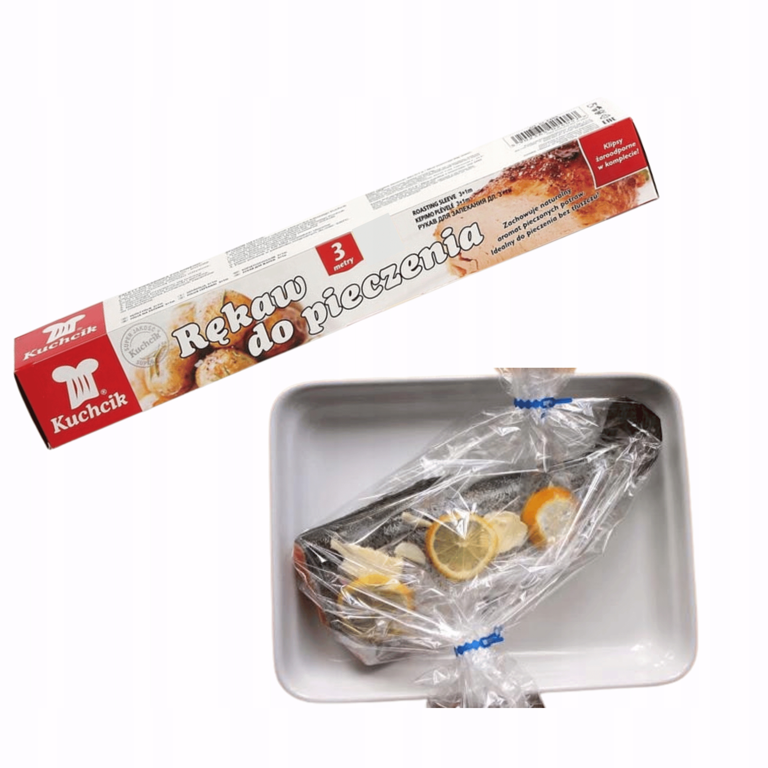 ZESTAW Rękaw DO PIECZENIA 3 m 29cm W KARTONIKU DO DUSZENIA MIĘS I WARZYW