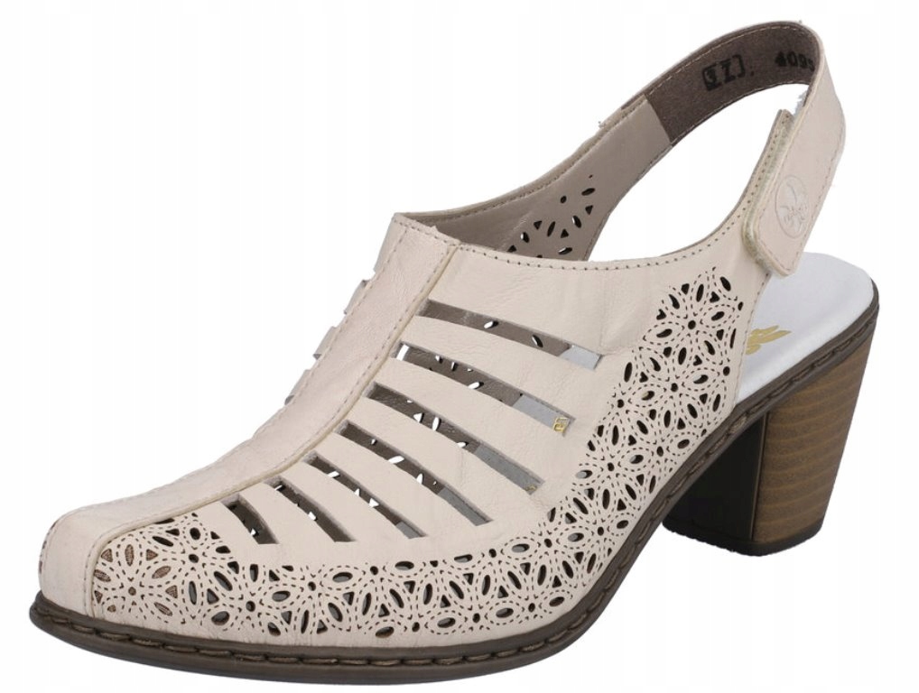 Rieker 40959-60 vel.36 béžové sandály a polobotky