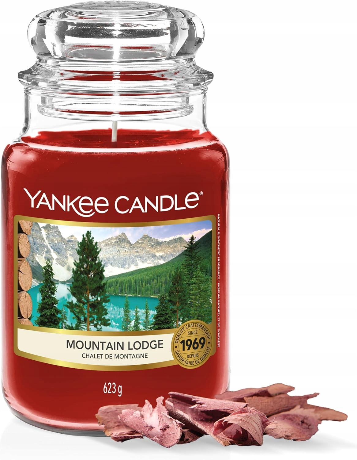 Vonná svíčka Velká sklenice 623 g Mountain Lodge 150 h Cedr Yankee Candle