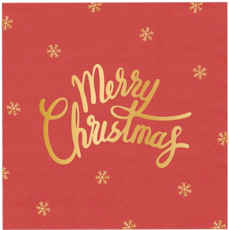 

Serwetki Merry Christmas czerwone 10 szt