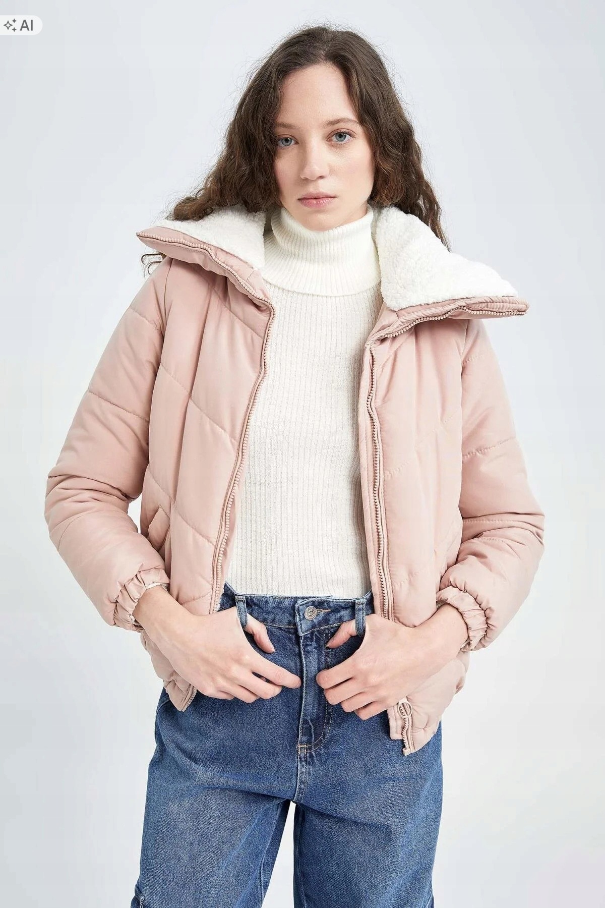 Defacto Prošívaná Dámská Bunda S Měkkým Oversize Límcem Xs 5IA