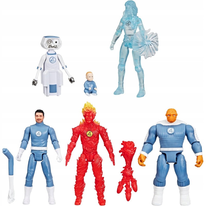 Sada figurek Fantastic Four Epic World of Action, 6 ks, 10 cm, vícebarevná