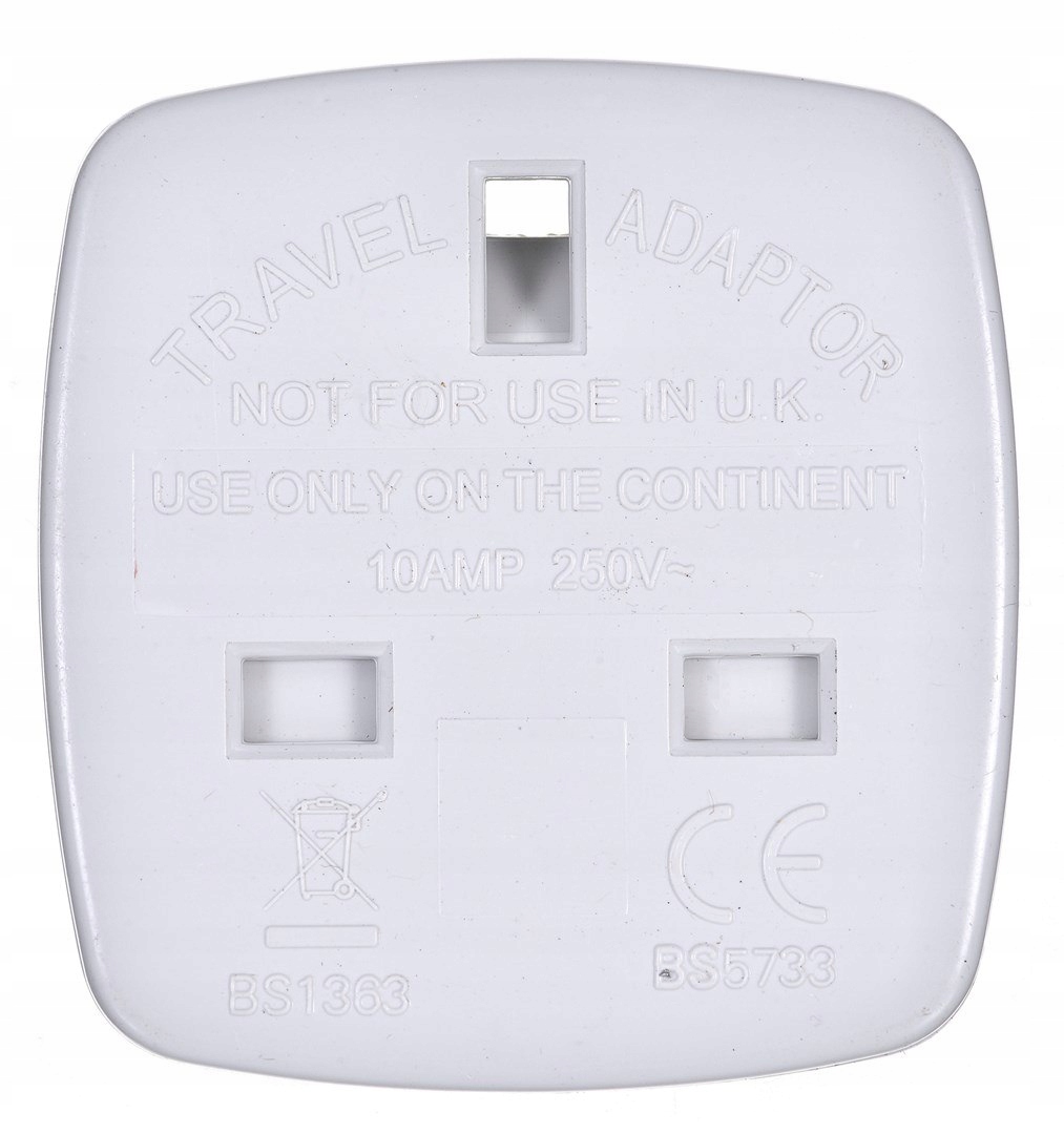 Adapter Gembird A-AC-UKEU-001 (Angielski F Pl (10A) M; kolor biały)