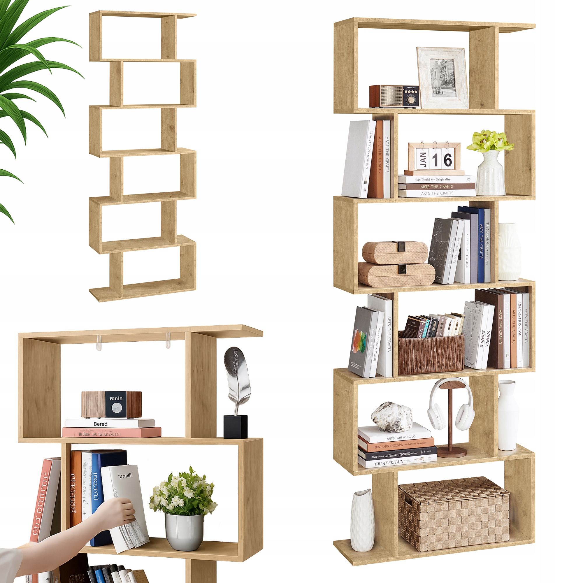 Półka Regał na Książki Dekoracje Loft praktyczny Stylowy