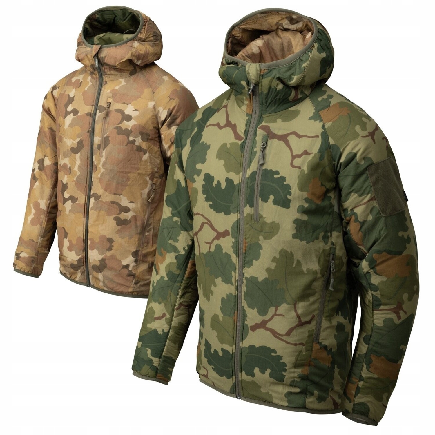 Oboustranná bunda maskáčový Helikon Wolfhound Hoodie Camo Leaf/Camo Clouds L