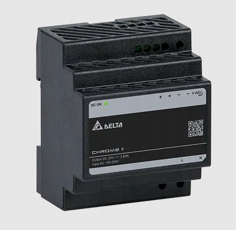 DRC-24V100W1RZ: Delta Din Rail 24V/3.83A, Chrome II