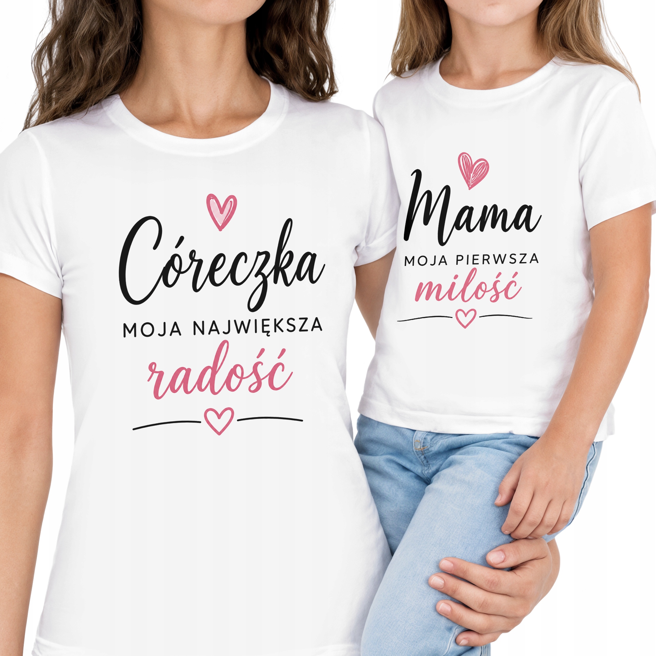 Trička pro maminku a dceru, sada dárek ke Dni matek, rodinný komplet