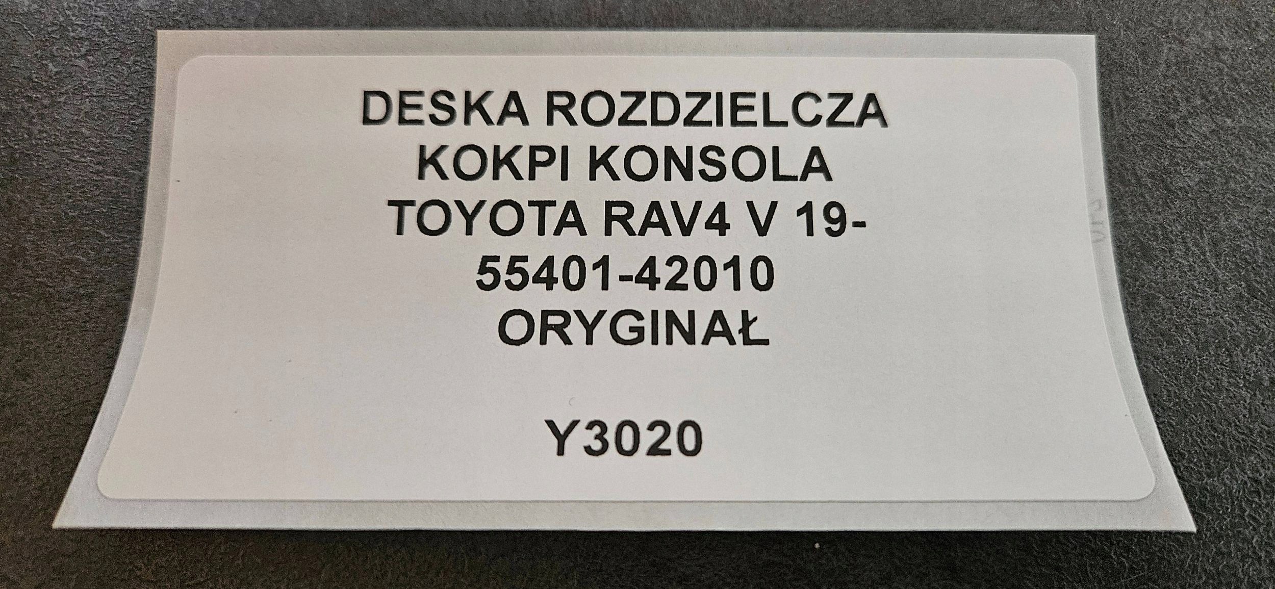 dashboard instrument panel cockpit console TOYOTA RAV4 V 19- original 55401-42010