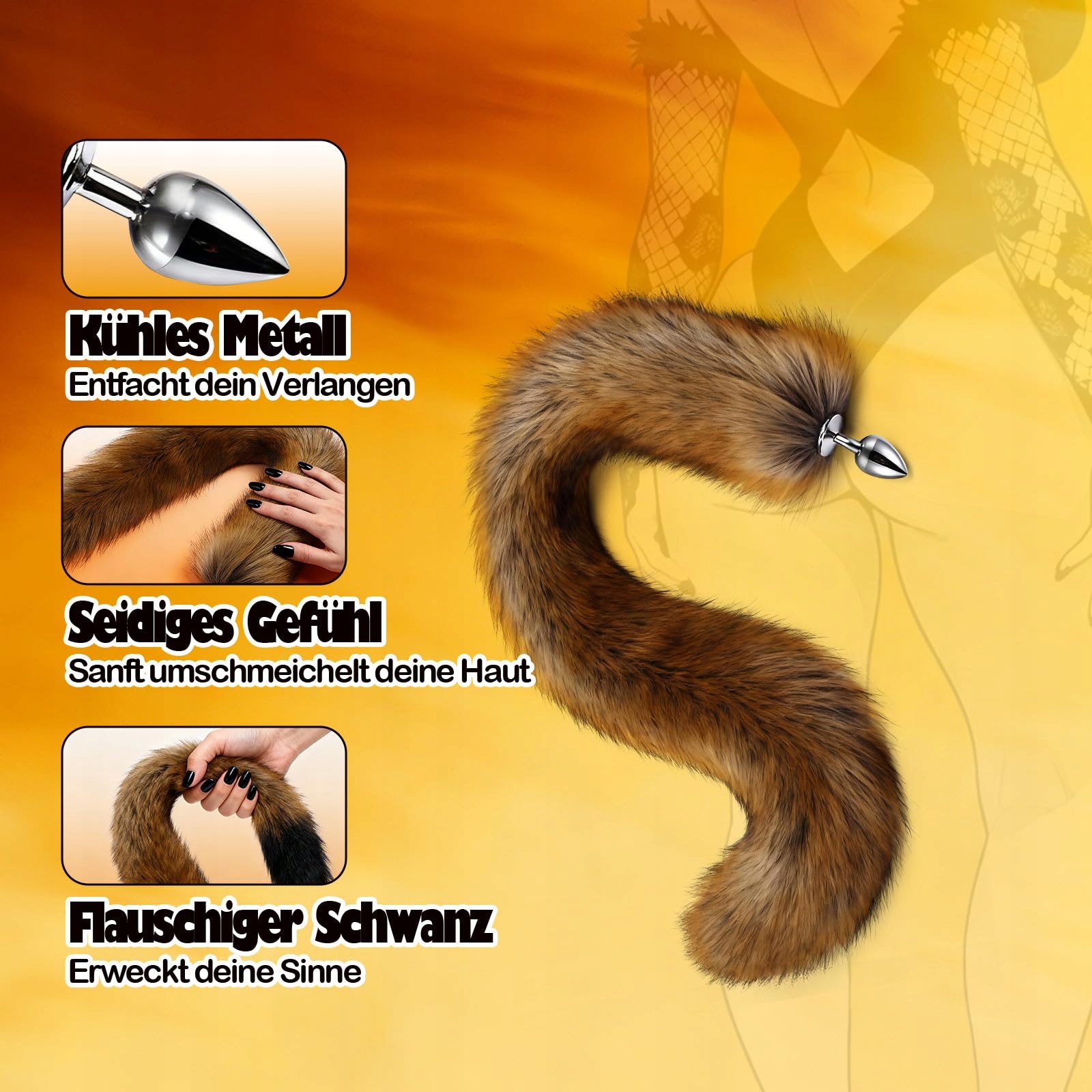 FOXTAIL Anal Plug with Tail for Women Men BDSM Cosplay Furry Toy — miniatura 2