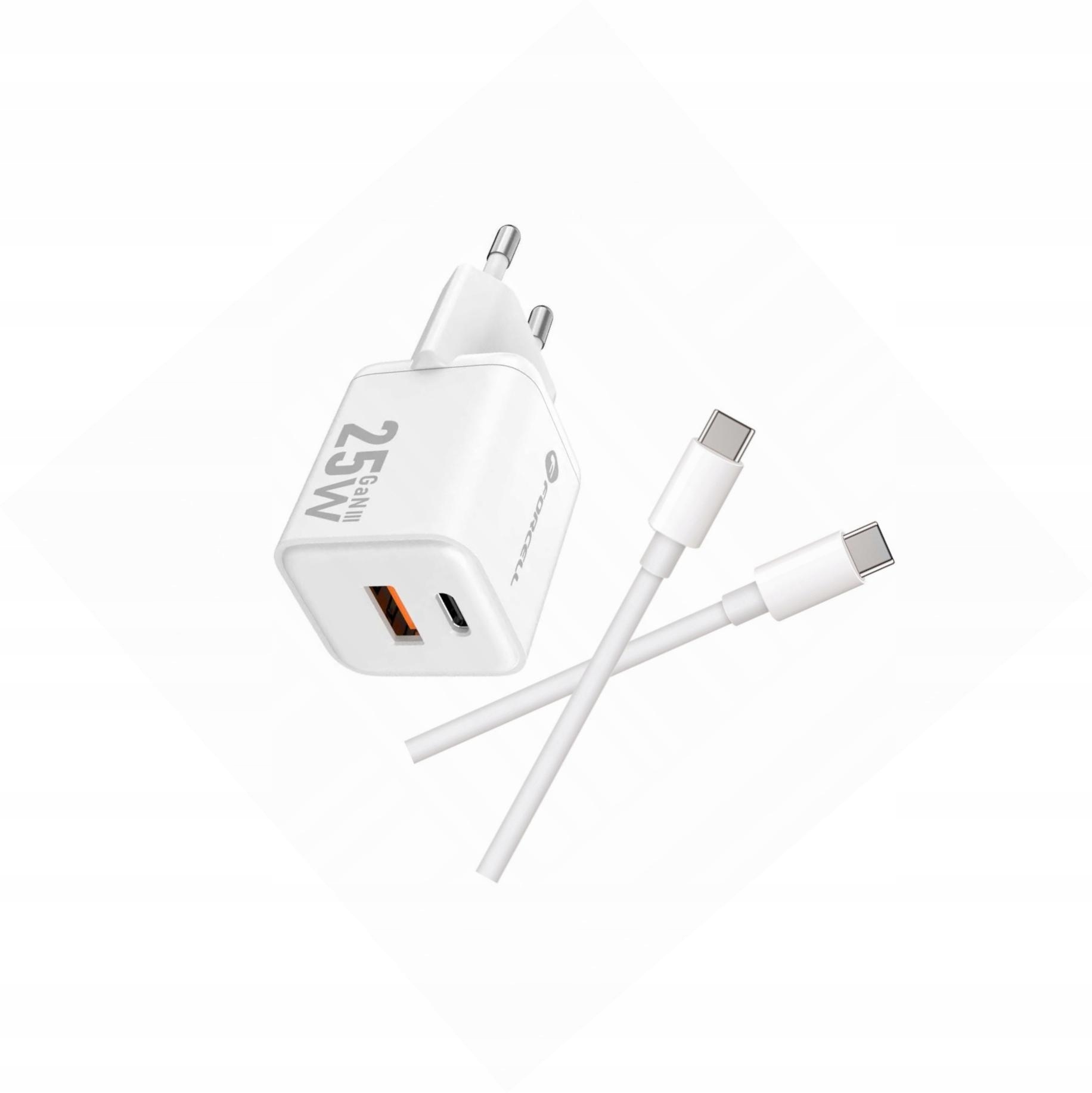 Szybka ładowarka Gan 25W 2 porty z kablem Usb-c do Oppo A74 5G
