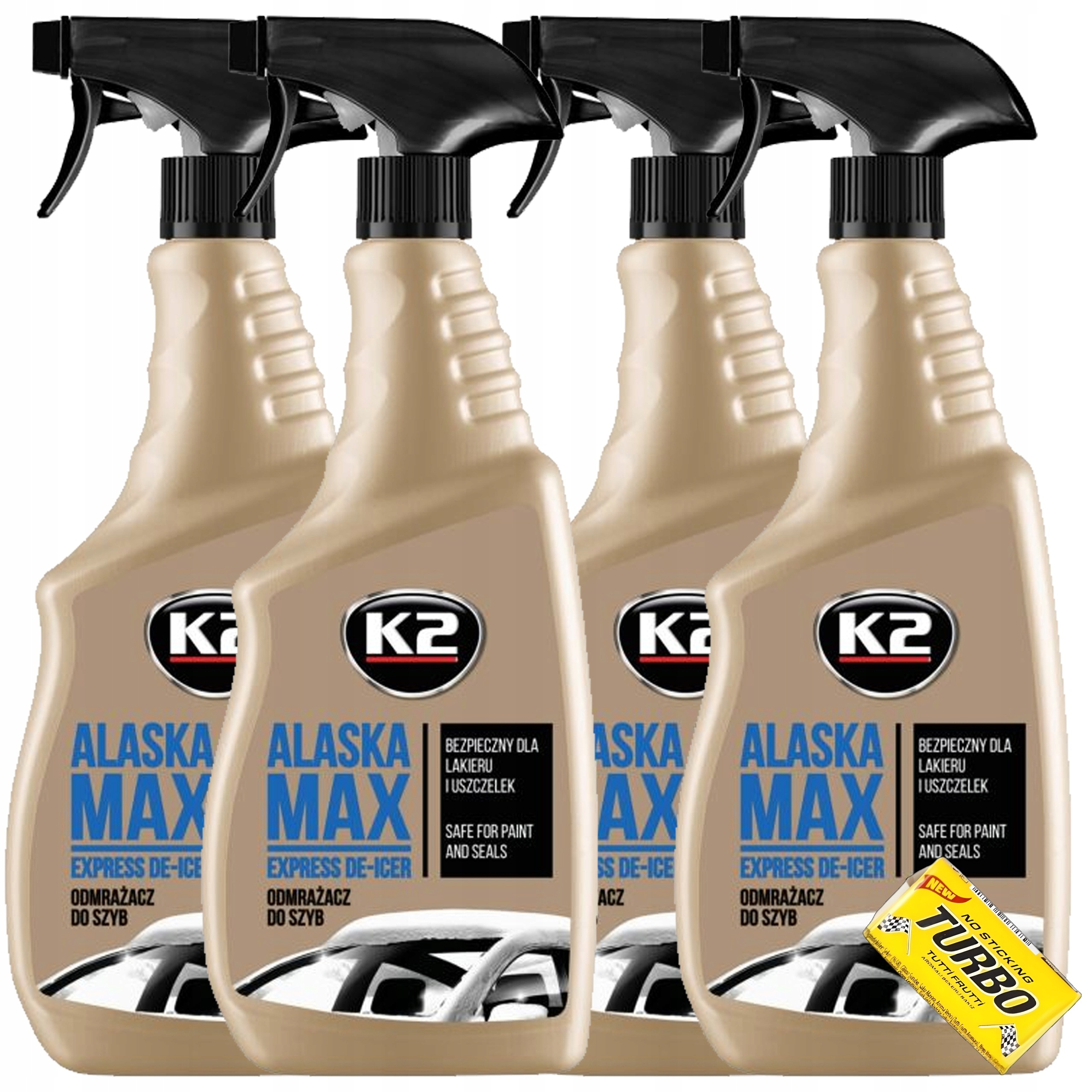 K2 Alaska Zimowy Zestaw Odmrażacz Szyb Samochodowych Zimowy Płyn 4X700ML