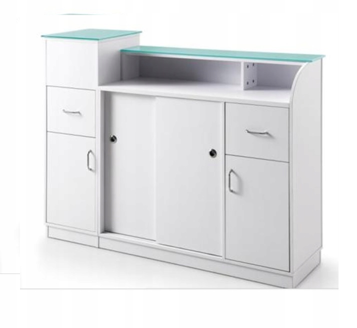 Recepcja fryzjerska lakierowana Esma kosmetyczna do salonu SPA 140cm Outlet Marka Calissimo