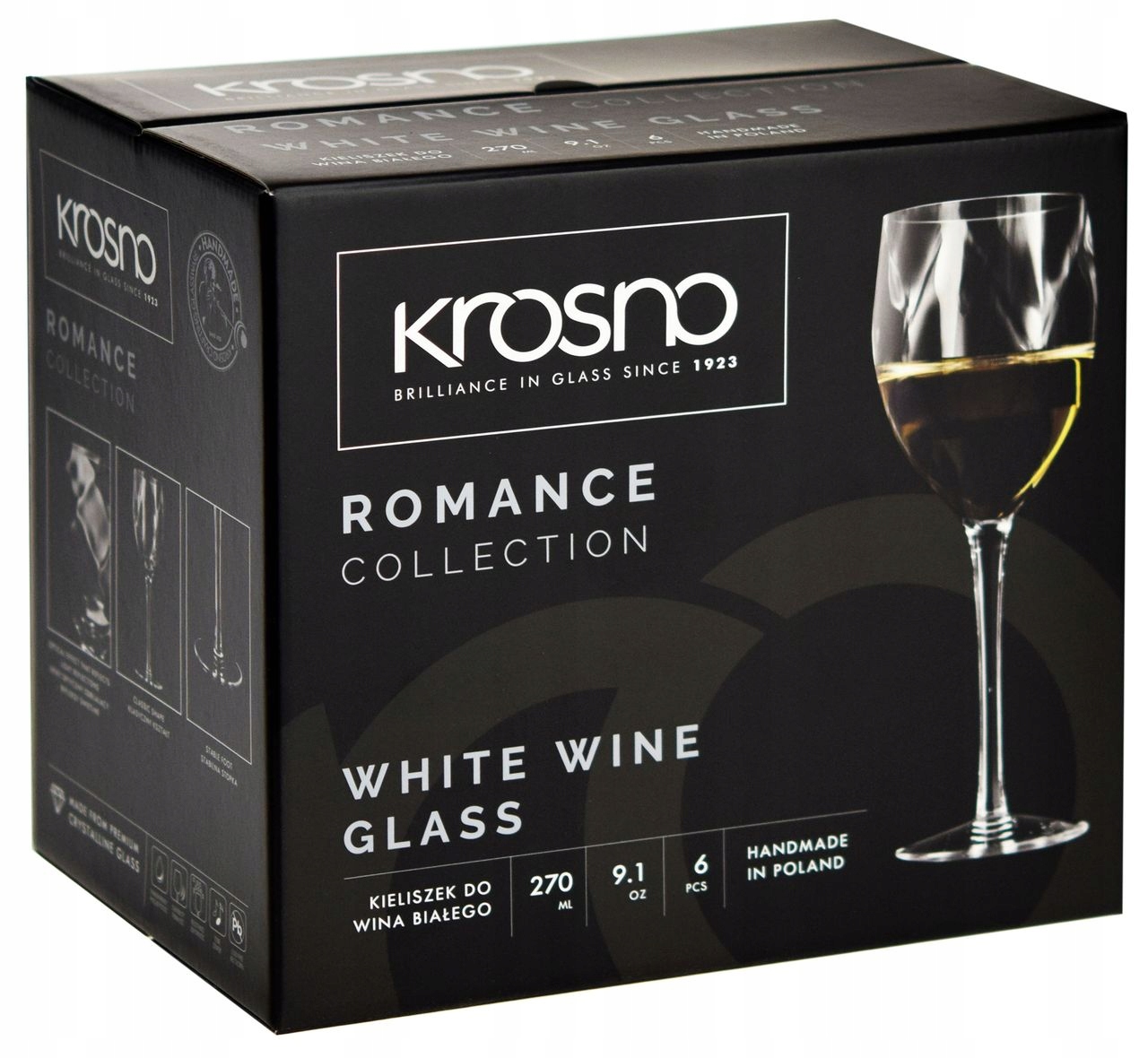Kieliszki do wina białego KROSNO Romance 270ml Kod producenta Ekskluzywne kieliszki
