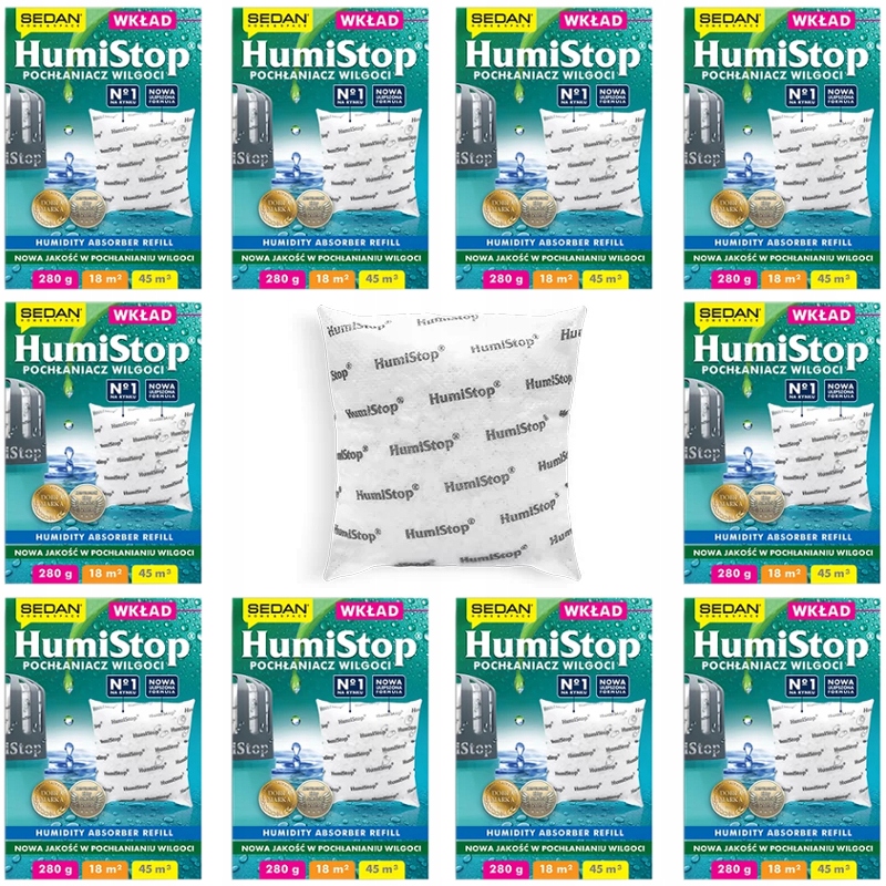 

10 X Humistop Zapas Do Pochłaniacza Wilgoci Sedan