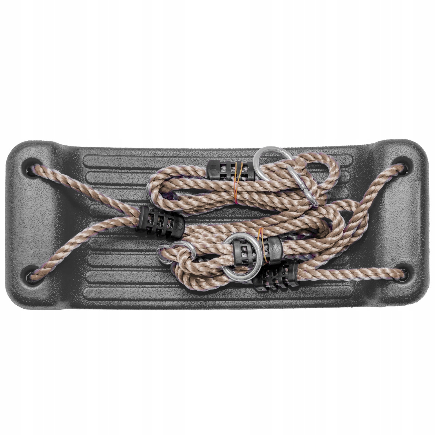 Huśtawka ogrodowa DESKA siedzisko Szare + ZESTAW 2 szt obejma 9x9cm Bohater / Bajka brak