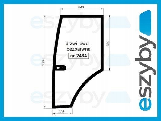 sklo traktor Farmer 5288 7258 8244 8248 dveře L