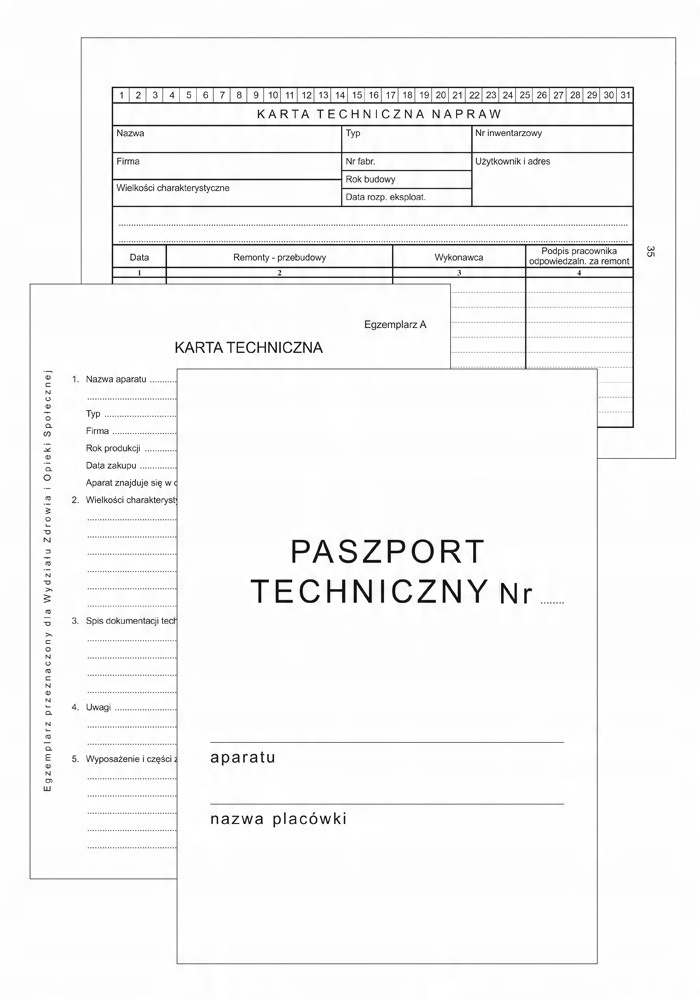 

Paszport Techniczny Aparatury Medycznej Druk A5
