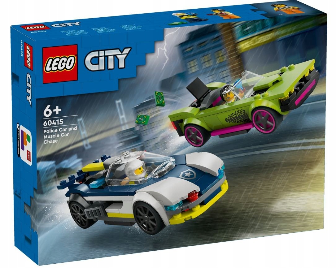 Lego Stavebnice City 60415 Pronásledování policejního auta za muscle carem