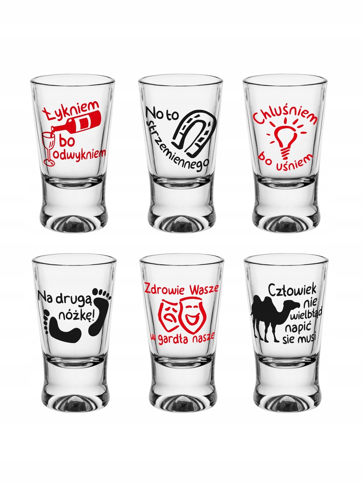 

Kieliszki X 25ml Humor Śmieszne do wódki KPL6