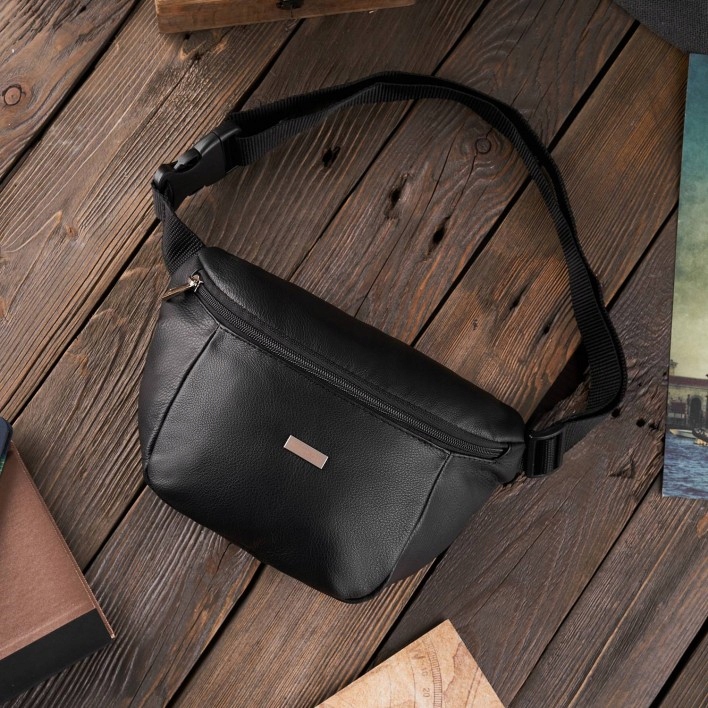 CZARNA SKÓRZANA SASZETKA NA PAS PAOLO PERUZZI Kod producenta Z-50-BL