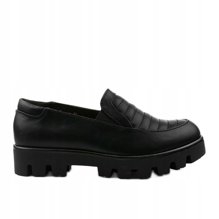

Czarne Skóra ekologiczna Buty Półbuty r.40