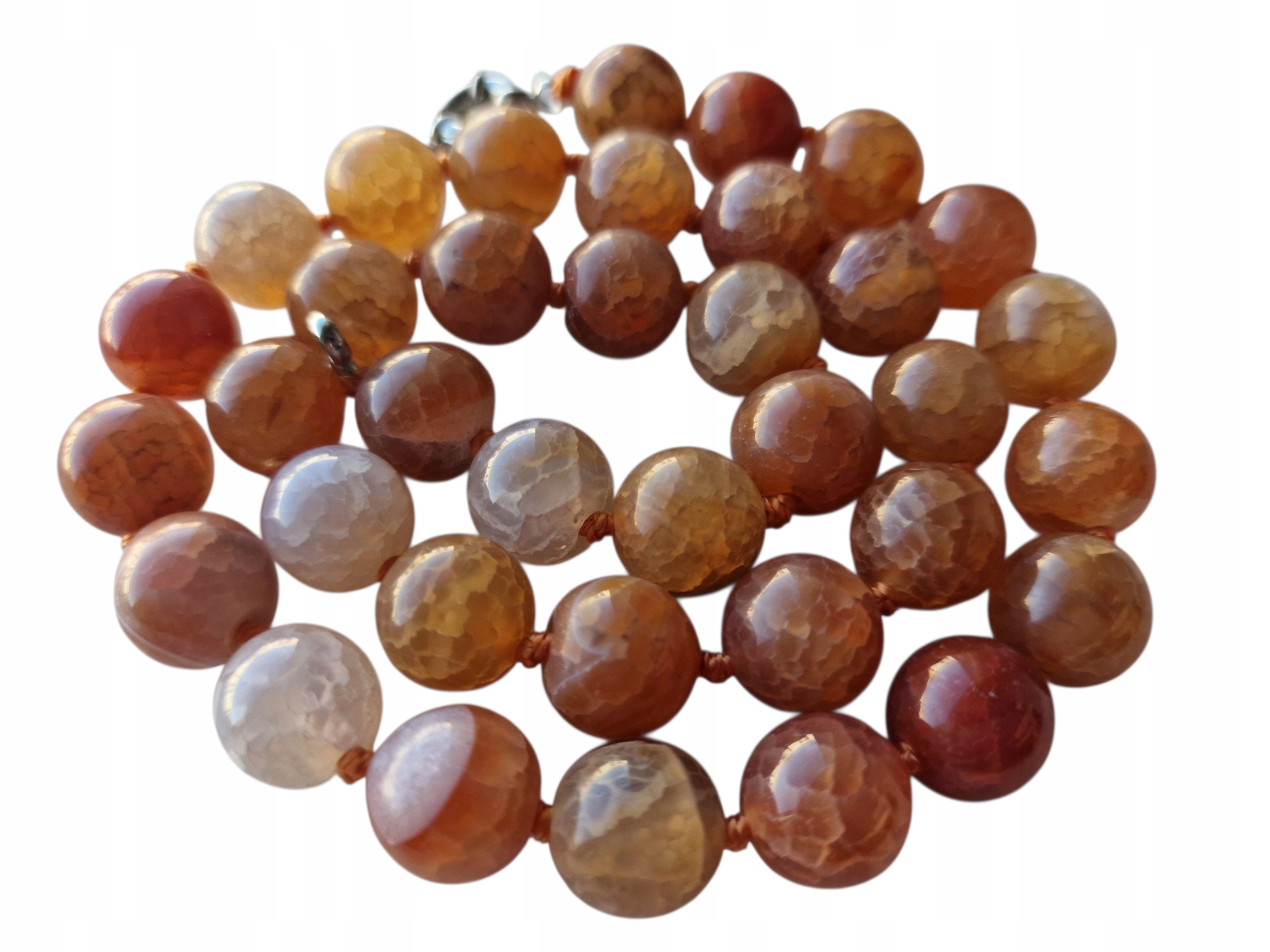 Vintage Karneolový Achát Karneolový Náhrdelník Ohnivé Kameny Izidy Dobrá Aura