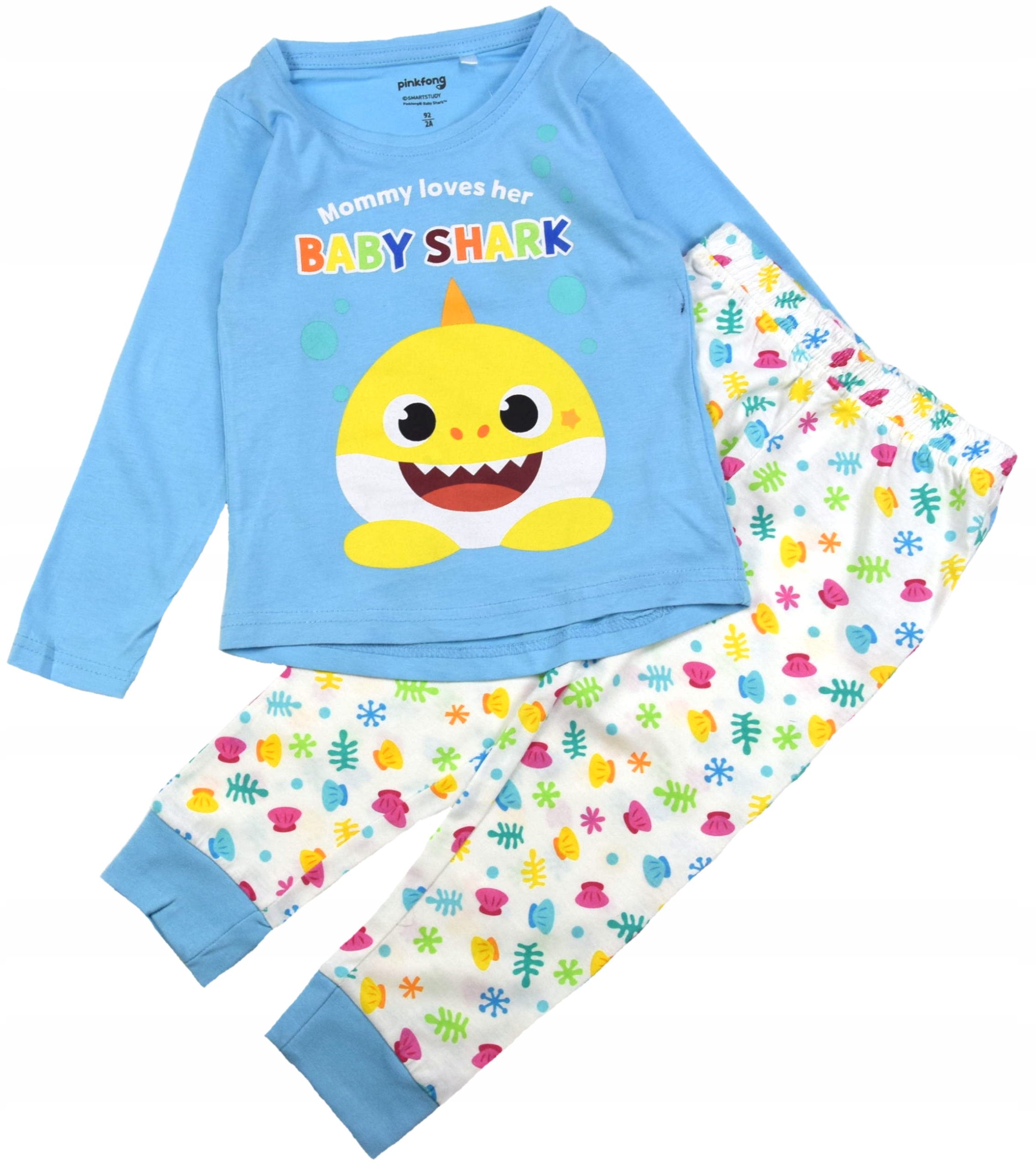 

Piżama Piżamka Bawełna Baby Shark Niebieska 104