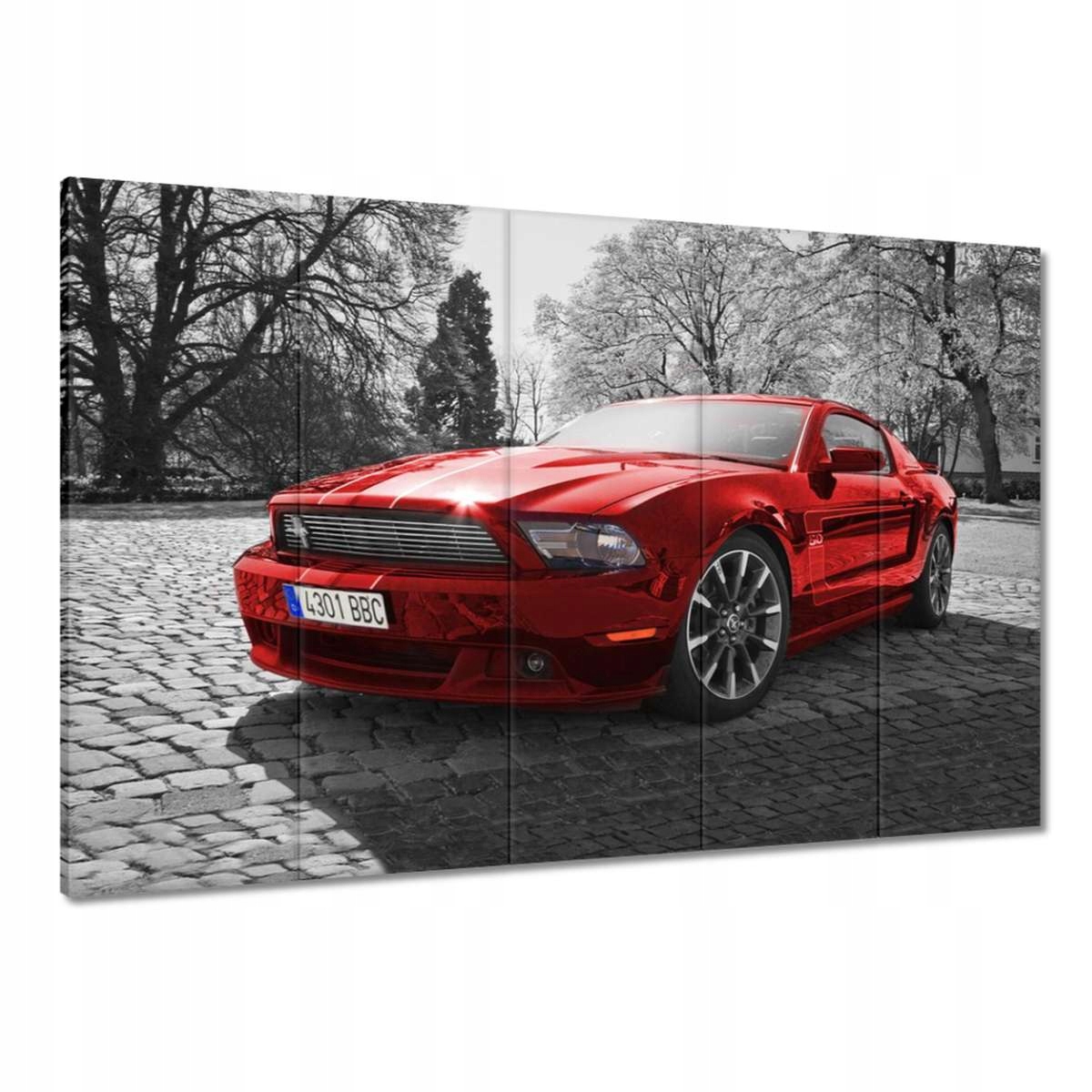 Obrazy 100x70 Červený Mustang