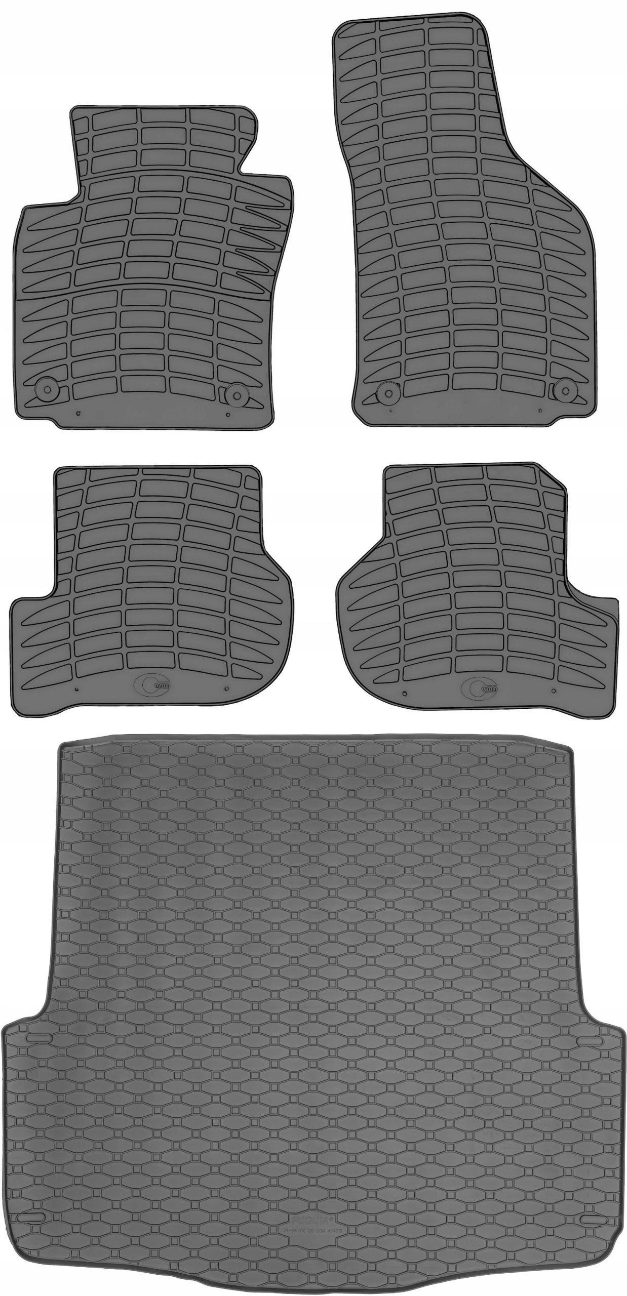 Škoda Octavia II Kombi 2008-2013 Sada Koberce batožinový priestor