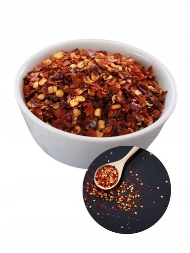 5 x chilli papričky ostré koření sušené drcené kousky vločky 150 g