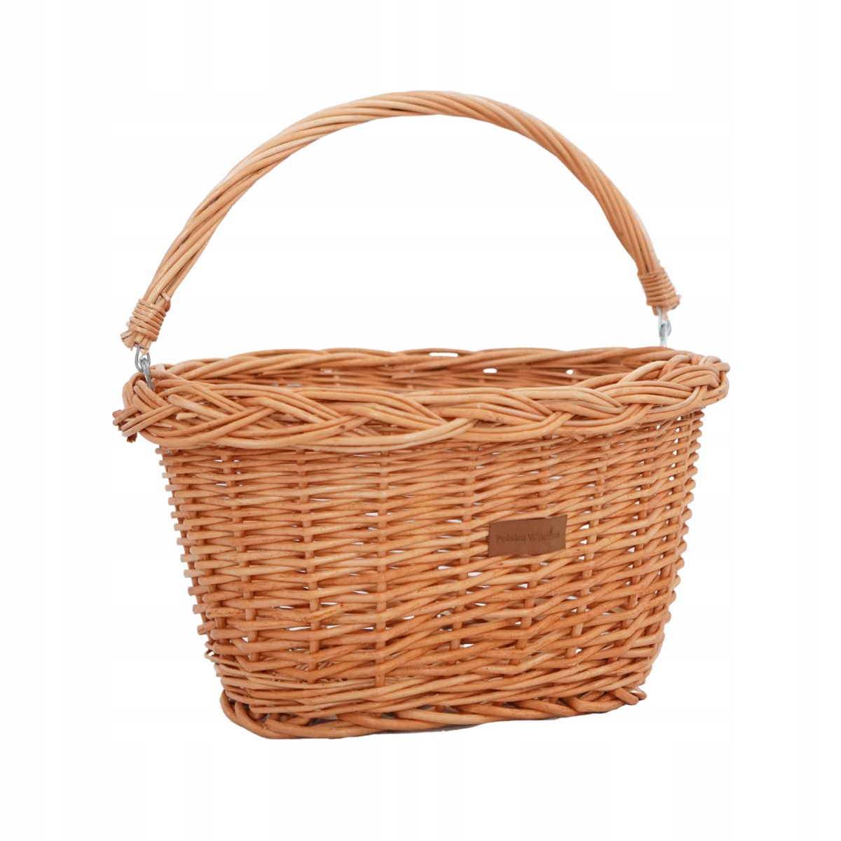 Kosz Wiklinowy Na Rower Kierownicę natural Koszyk