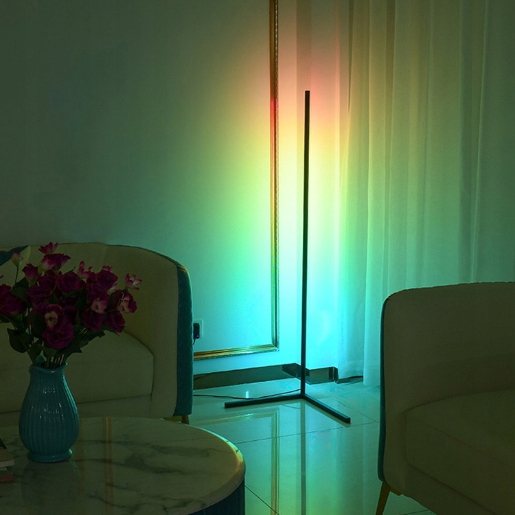 LAMPA STOJĄCA PODŁOGOWA NAROŻNIKOWA LED NAROŻNA 3D LAMPKA NOCNA DO SYPIALNI Materiał akryl inny