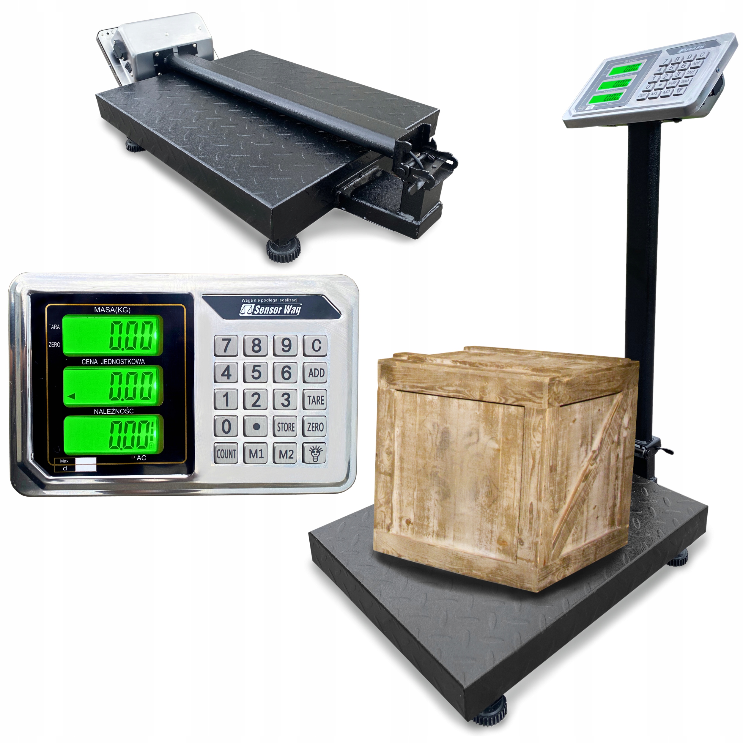WAGA MAGAZYNOWA DO 300kg 40X50CM ELEKTRONICZNA PLATFORMOWA SKLEPOWA