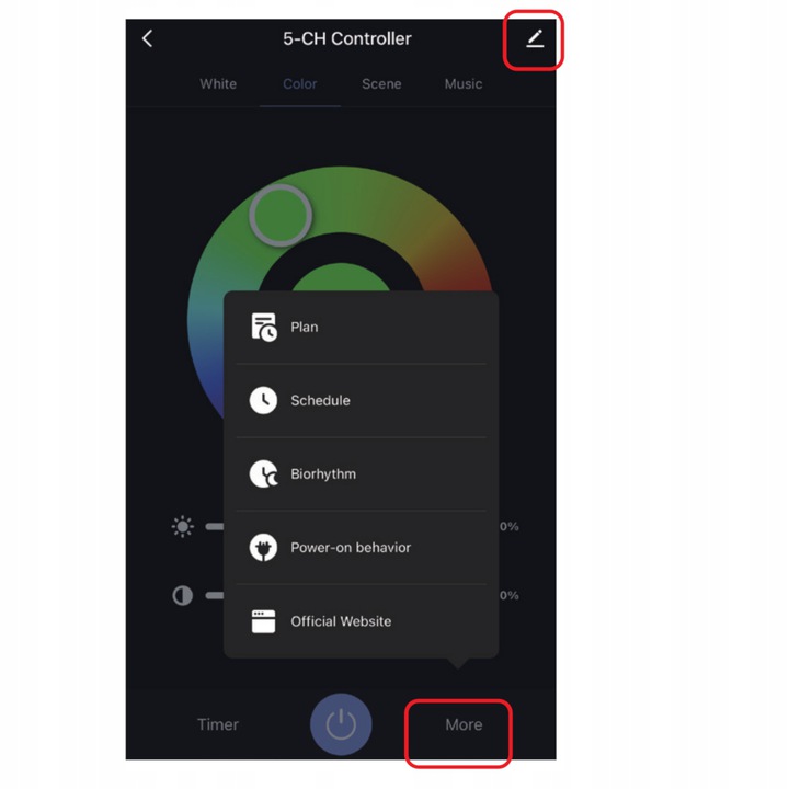 STEROWNIK FUT037W+ MILIGHT WIFI tuya RGB STREFOWY Typ sterownik