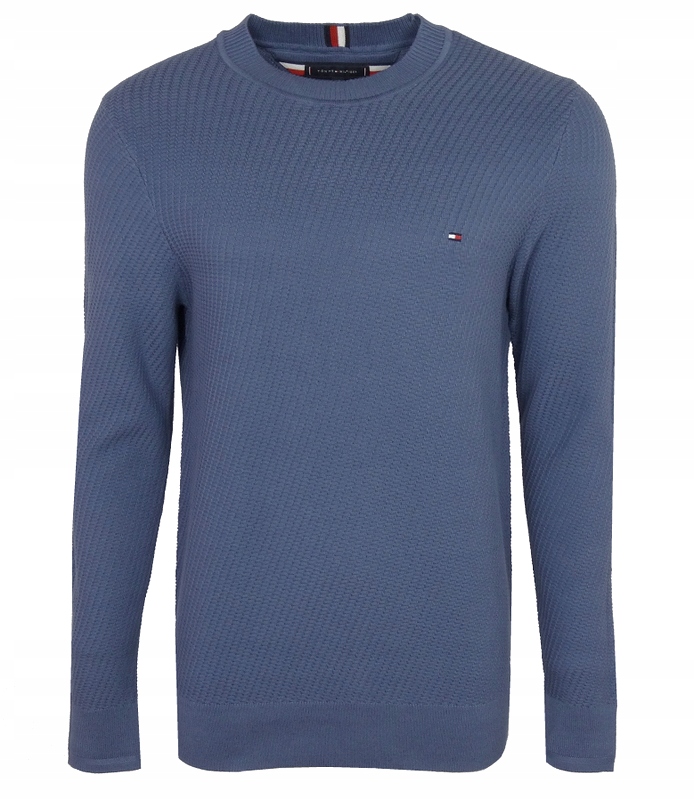 Tommy Hilfiger pánský svetr, bavlněný, indigový, M