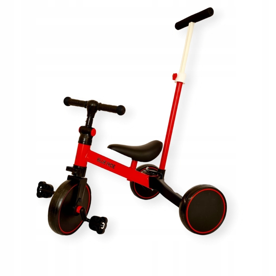 Rowerek Biegowy Trójkołowy 3w1 003 Czerwony Kij