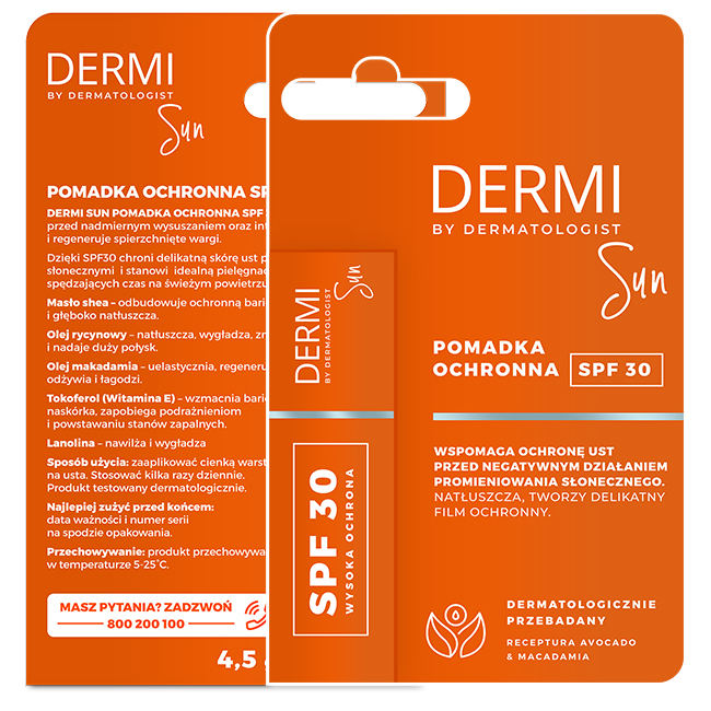 

Dermi Sun Spf 30 4,5 g pomadka ochronna do ust