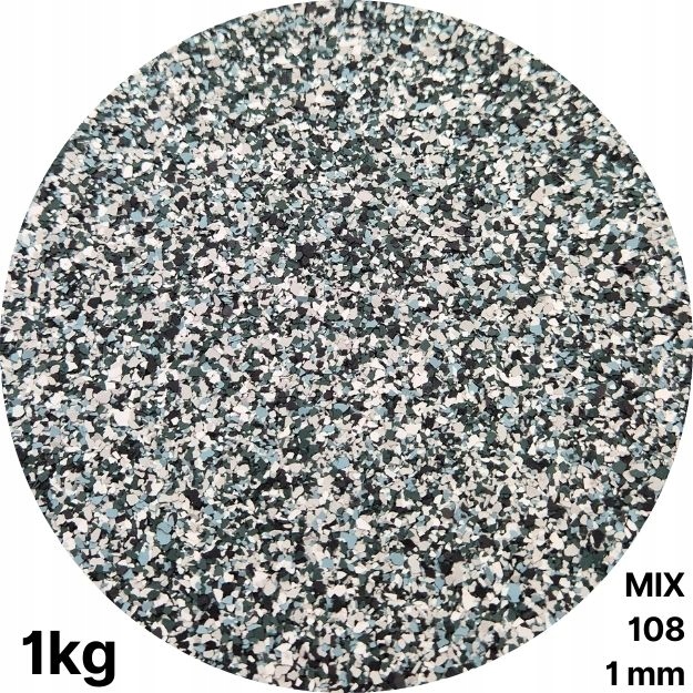 chipsy na pryskyřici pro podlahy, dekorativní směs MIX 108, 1 mm, 1 kg