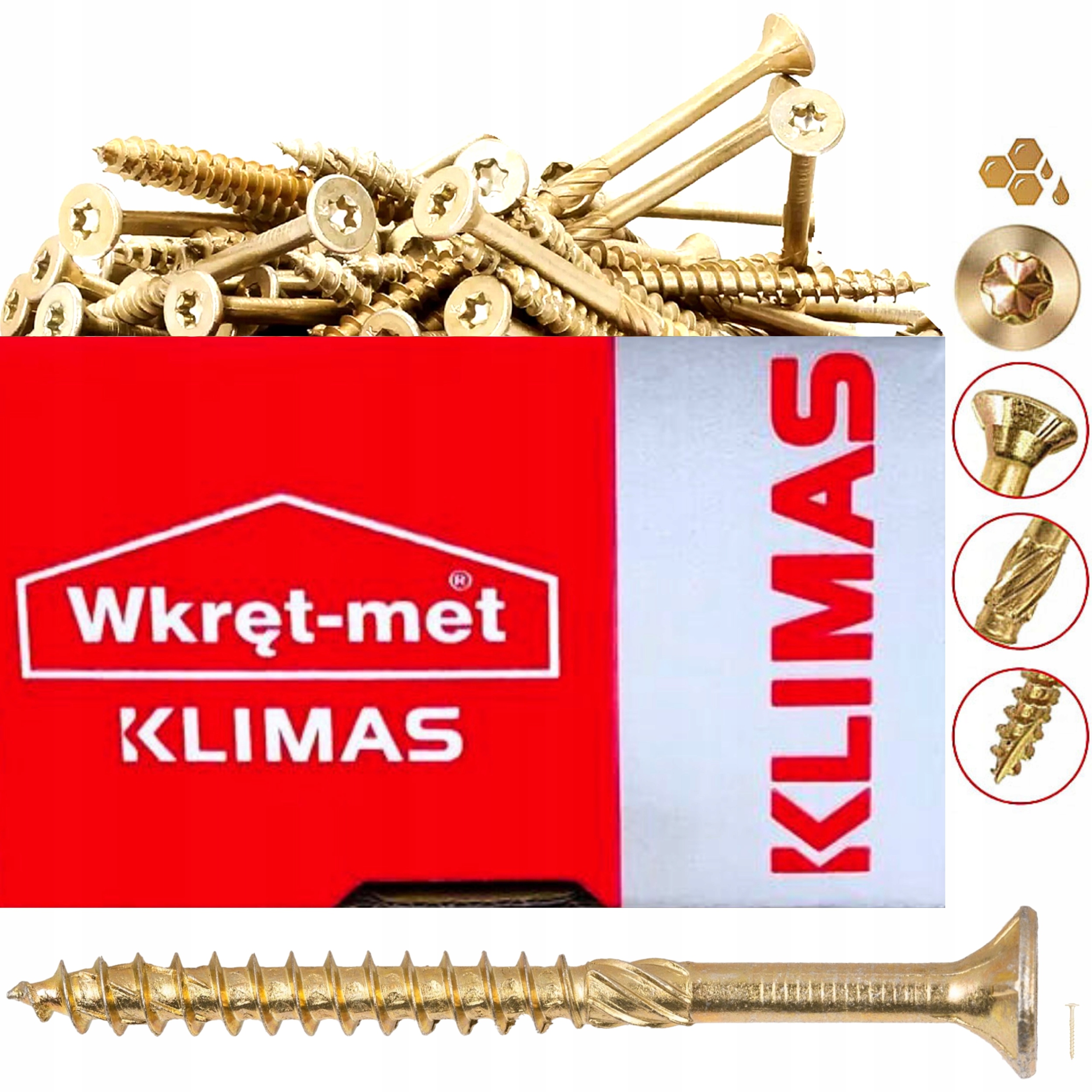 

Wkręty Ciesielskie do drewna Torx 500szt. 4x40