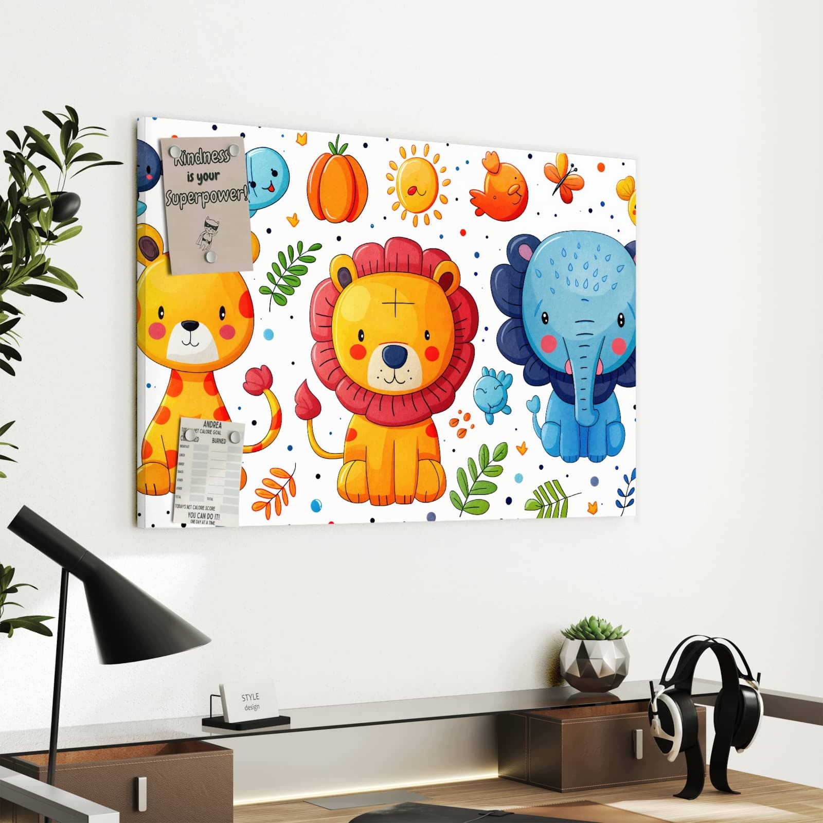 Magnetická tabule Zwierzece Design 60 × 40 cm