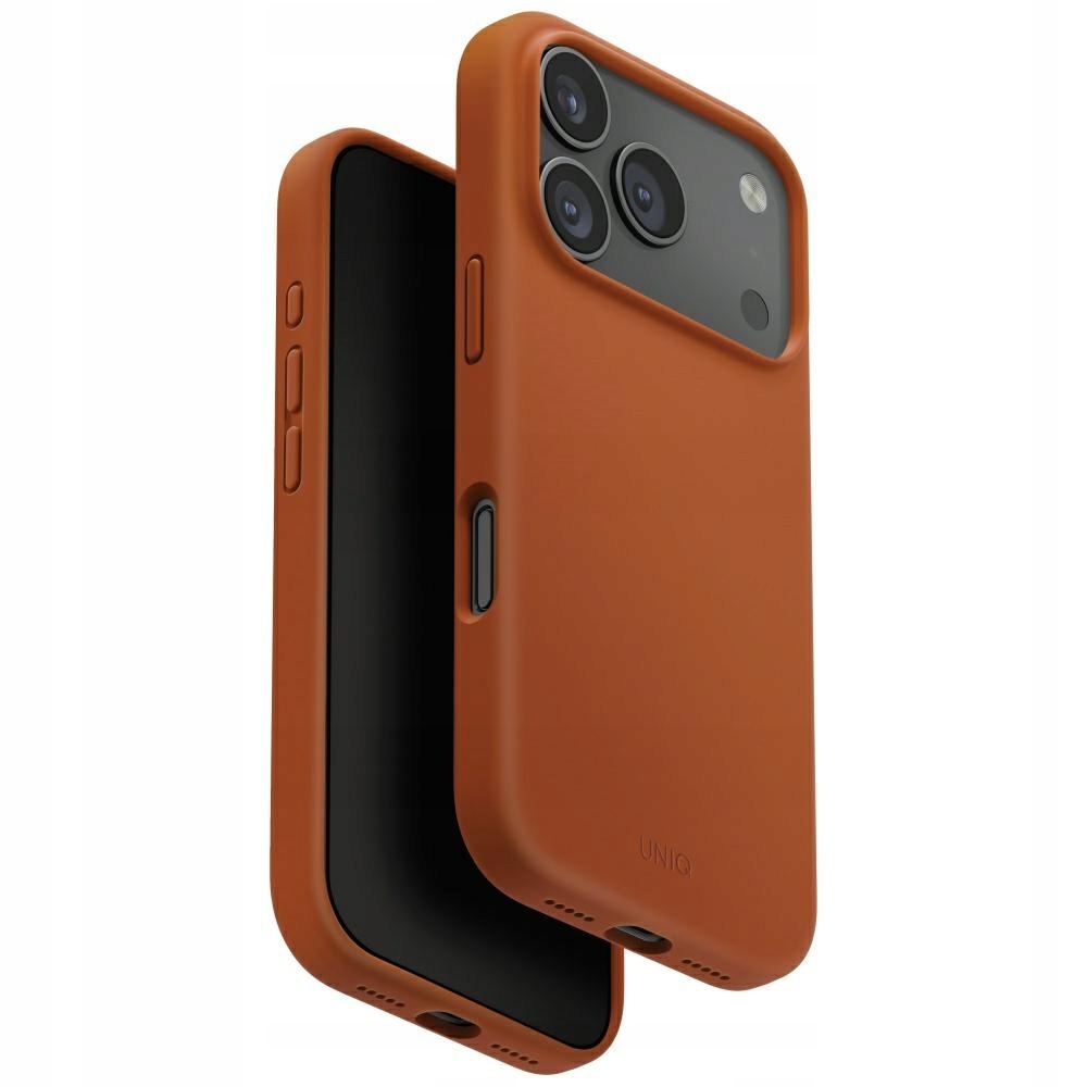 Pouzdro Uniq Lino pro iPhone 17 Pro Magclick Charging, oranžové
