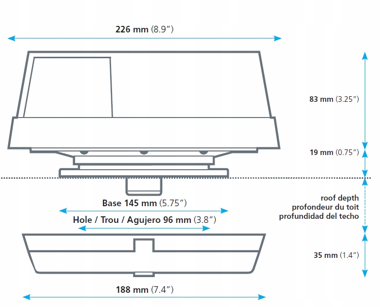 Wentylator dachowy samochodowy 2000 Bialy Part number 2000W1