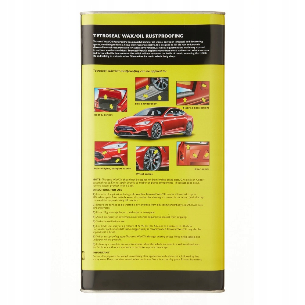 WOSK/OLEJ do zabezpieczenia profili zamkniętych 5L Made in UK Stan opakowania oryginalne