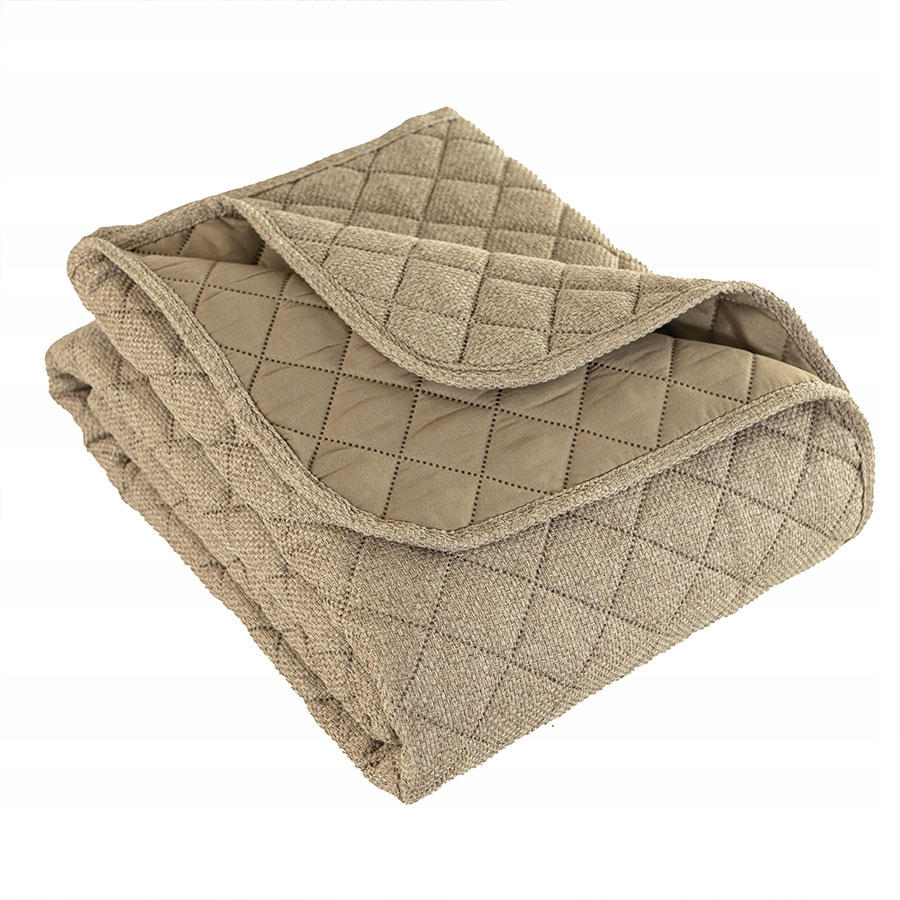 Dekorativní přehoz Molly 220 x 240 cm, prošívaný, strukurní, kávový