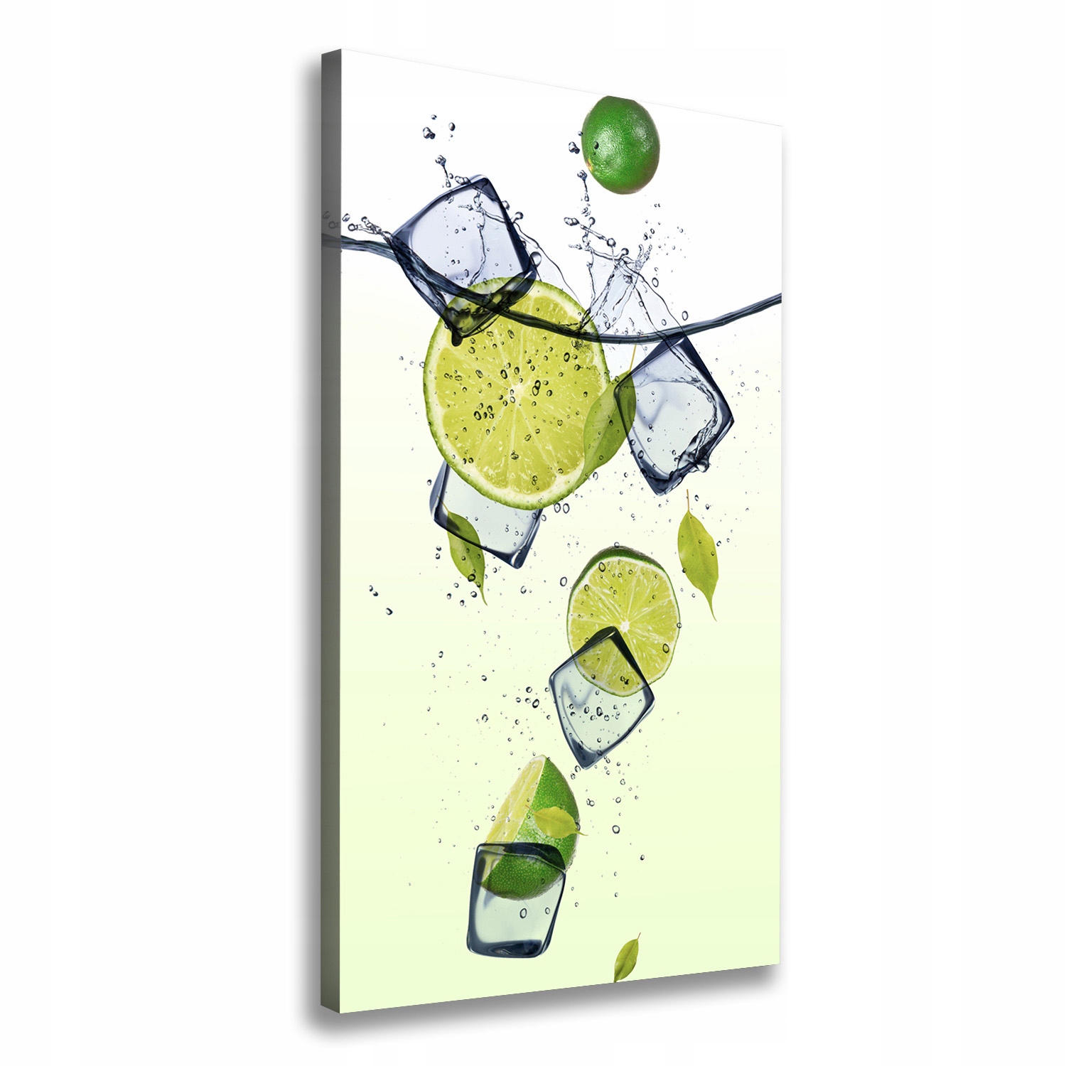 

Foto obraz na płótnie Limonki i lód 50x100 cm